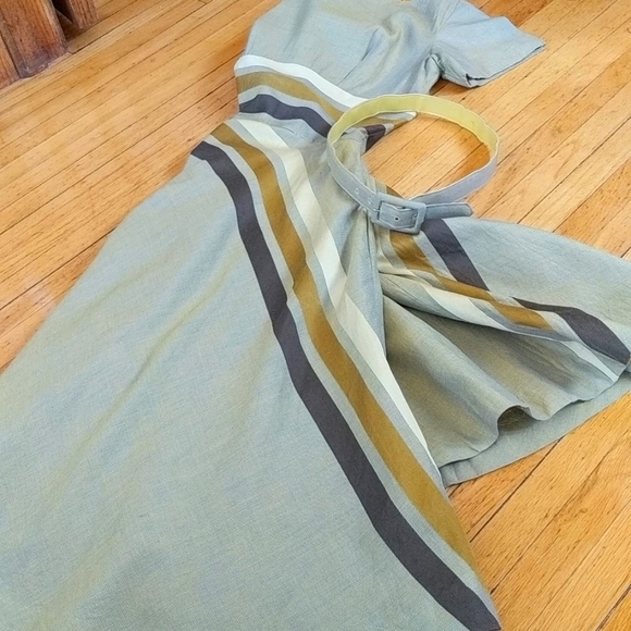 Host Pick 🎀 1950's Green Metallic Dress - Picture 7 of 8